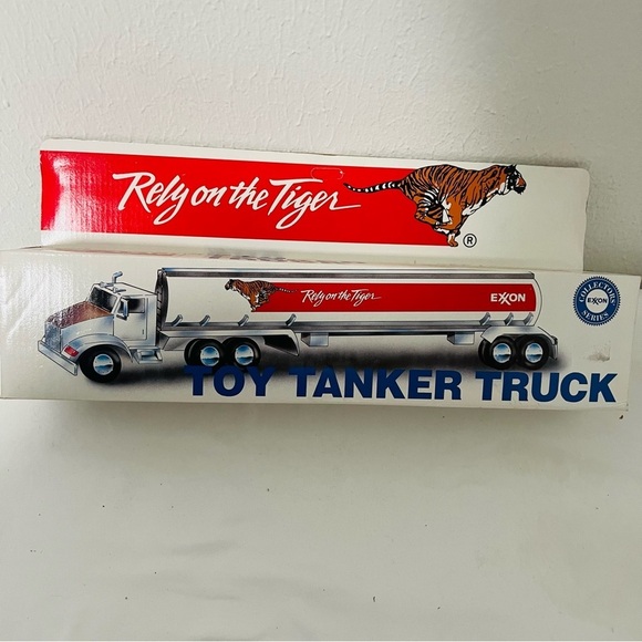 Vintage 1993 Exxon "Rely on the Tiger" Toy Tanker Truck w/Original Box - Picture 2 of 5